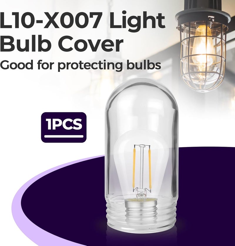 chaseroad L10-X007 Light Bulb Cover, Shatter Proof Glass 31900 Light Bulb Covers Fit Walk-in Refrigerators and Hood Bulbs, Outdoor Light Covers Compatible with Outdoor/Kitchen/Ceilings Bulb Fixture - Image 2